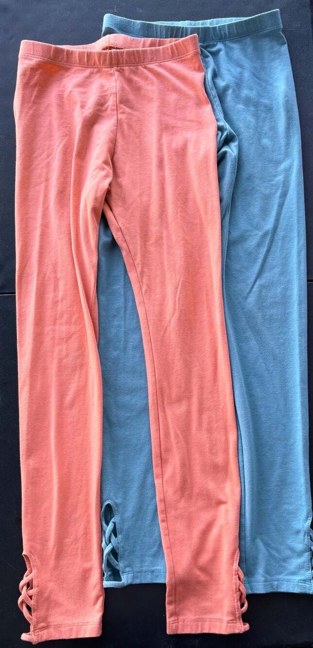 Old Navy Leggings Size XL 14-16 Lot Of 2 Lattice Hem (105)